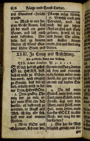XXXI. In Creutz und Anfechtung