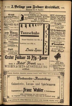 Dritte Ausgabe vom Samstag, den 19. Dezember 1896.