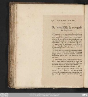 Tit. XXXII. De interdictis & relegatis & deportatis.