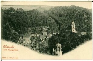 Tharandt. Blick auf Tharandt vom Königsplatz
