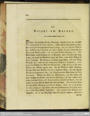 XV. Dephi am Parnaß