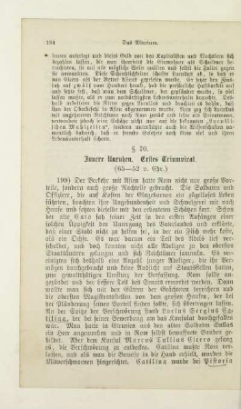 § 70. Innere Unruhen. Erstes Triumvirat. (65-52 v. Chr.)
