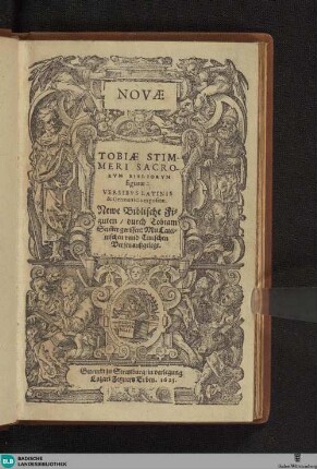 Novae Tobiae Stimmeri Sacrorum Bibliorum figurae : Versibus Latinis & Germanicis expositae