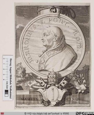 Bildnis Papst Martin V. (Ottone Colonna) (reg. 11. 11. 1417 - 20. 2. 1431)