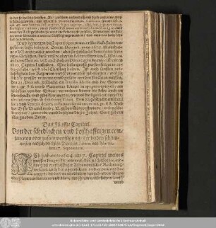 Das Fünffte Capittel. Von der schedlichen und boßhafftigen conjunction oder zusammenfügung/ der beiden schlimmesten und schedlichsten Planeten Saturni und Martis, den 17. Septembris.