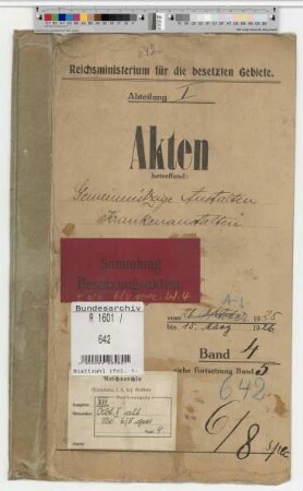 Gemeinnützige Anstalten; Krankenanstalten: Bd. 4