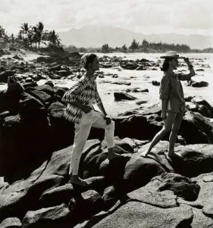Modeaufnahme, Modelle Lionnie Vernet und Elsa Martinelli