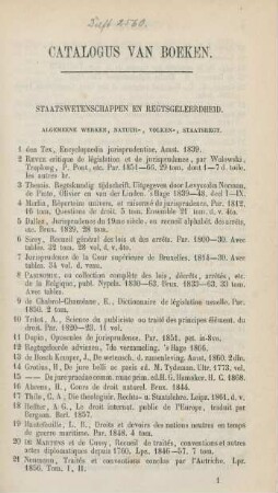 Catalogus van boeken