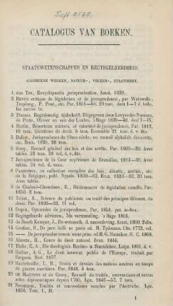 Catalogus van boeken