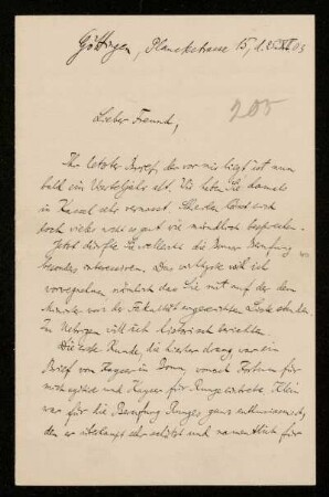 Nr. 22: Brief von Hermann Minkowski an Adolf Hurwitz, Göttingen, 25.12.1903