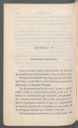 Capítulo V - Antecedentes interesantes.
