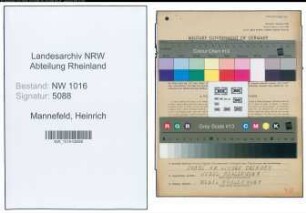 Entnazifizierung Heinrich Mannefeld , geb. 26.09.1905 (Baecker)