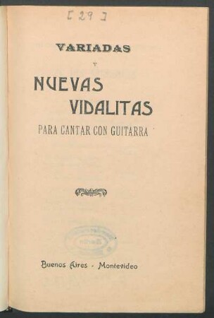 Variadas y nuevas vidalitas para cantar con guitarra