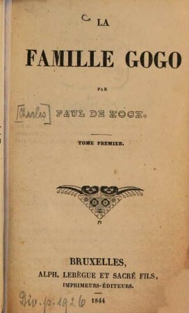 La famille Gogo. 1