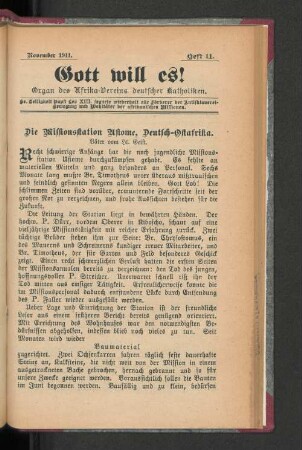 November 1911. Heft 11.