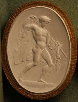 Trunkener und taumelnder Bacchus mit Thyrsosstab (Daktyliothek, Erstes Mythologisches Tausend)