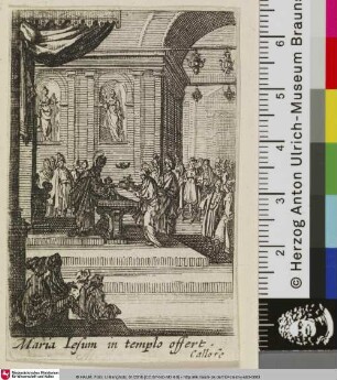 [Die Darstellung im Tempel; Elle présente son divin fils au grand-prêtre]