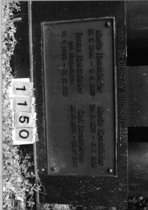 Grabstein 1150 [Hahn S. 102 Grab-Nr. 1701/02]: Grabstein 1150 (Detailaufnahme) [Hahn S. 102 Grab-Nr. 1701/02]
