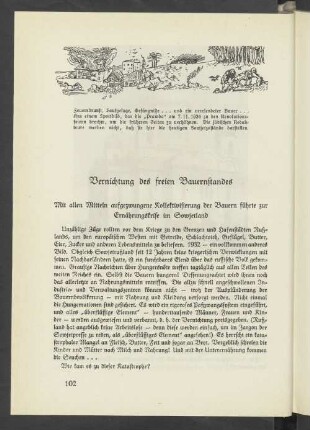 Vernichtung des freien Bauernstandes