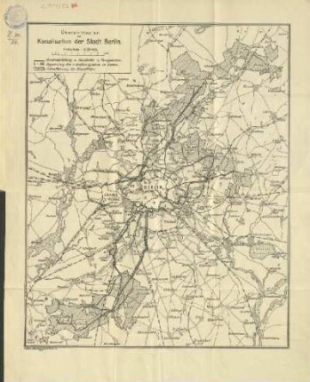 Übersichtsplan der Kanalisation der Stadt Berlin