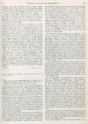 917-919 [Rezension] Meeks, Wayne A., The prophet-king