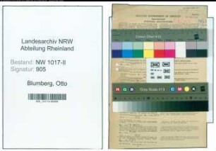 Entnazifizierung Otto Blumberg , geb. 09.09.1876 (Waldarbeiter)