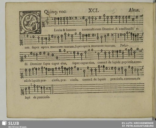 XCI. Gloria et honore