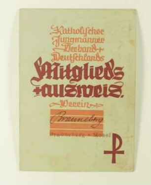 Mitgliedskarte: Katholischer Jungmänner Verband Deutschlands
