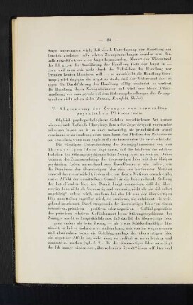 V. Abgrenzung des Zwanges von verwandten psychischen Phänomenen.