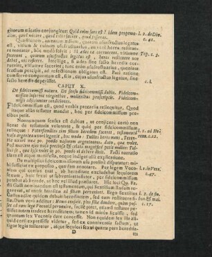 Caput X. De fideicommissi natura. De sensu fideicommissi dubio. ...