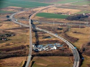 Ichtershausen : Kläranlage, BAB A 4, BAB A 71, ICE-Trasse