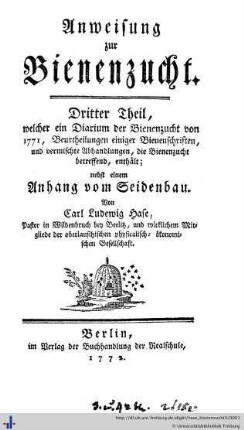 3: Anweisung zur Bienenzucht
