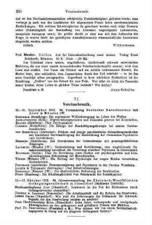 320, VI. Vereinschronik
