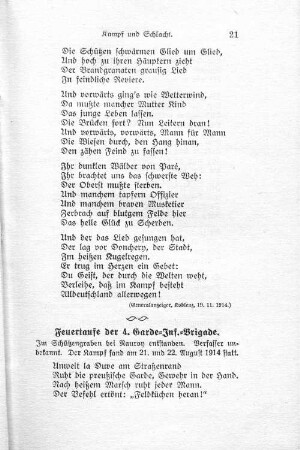 Feuertaufe der 4. Garde=Inf.=Brigade.