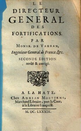 Le directeur général des fortifications