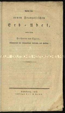 Schrift über den französischen Erbadel