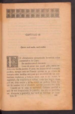 Capítulo III - Quien mal anda, mal acaba