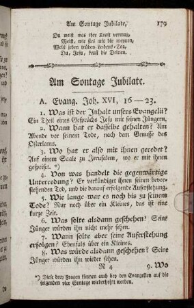 Am Sontage Jubilate.