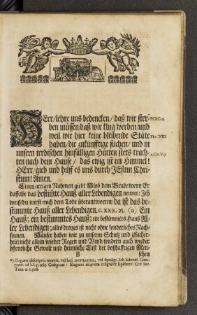 [Das seelige und schöne Hauß der Gläubigen im Himmel.]