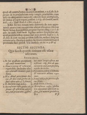 Sectio Secunda. Quae sint & quando desinant esse usurae usurarum.