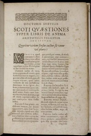 Quaestio I. [-] Quaestio VIII.