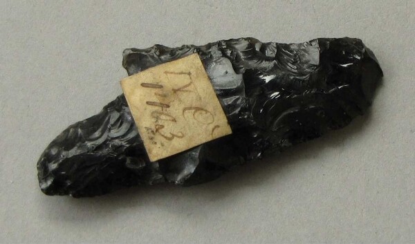 Arrowhead made from obsidian