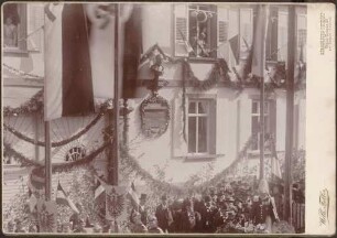 Straßburg, Enthüllung einer Gedenktafel mit Büste Großherzog Friedrichs I.