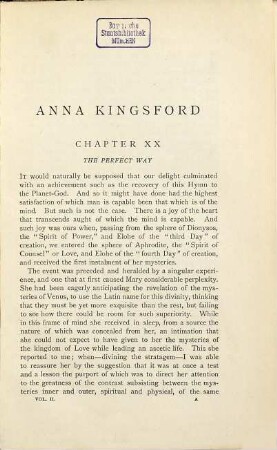 Anna Kingsford : her life, letters, diary and work ; illustrated with portraits, views and facsimiles ; in two volumes, 2