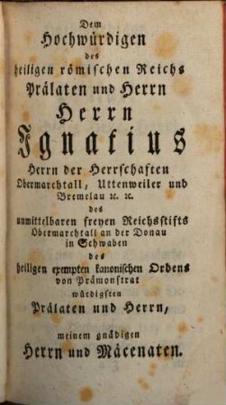 Des ehrwürdigen P. Sebastian Sailer Chorherrn von Prämonstrat, und des unmittelbaren freyen Reichsstifts Marchtall an der Donau in Schwaben Capitularen Geistliche Reden, bey mancherley Gelegenheiten und über zerschiedene Materien gesprochen, 3