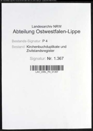 Kirchenbuchduplikate der evangelisch-reformierten Gemeinde (GHT 1824-1826). (Gemeinde: Deilinghofen, evangelische Gemeinde)