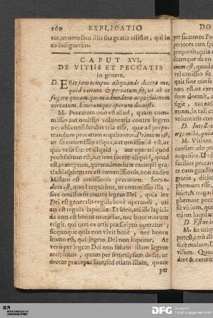 Caput XVI. De Vitiis Et Peccatis in genere.