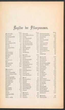 Register der Pflanzennamen.
