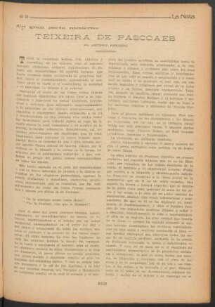 Un gran poeta moderno : Teixeira de Pascoaes