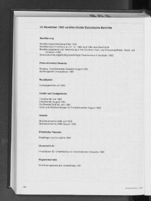 Im November 1993 veröffentlichte Statistische Berichte